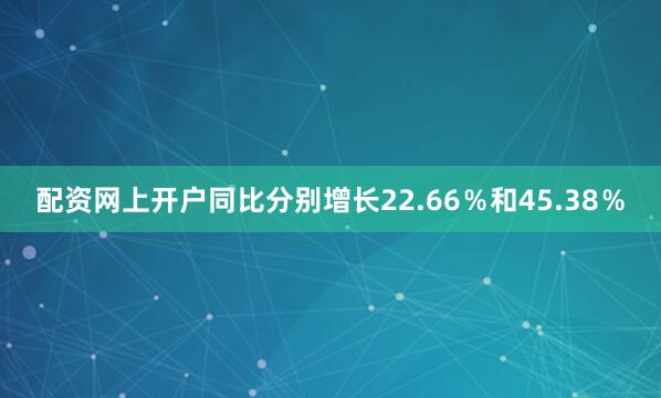 配资网上开户同比分别增长22.66％和45.38％